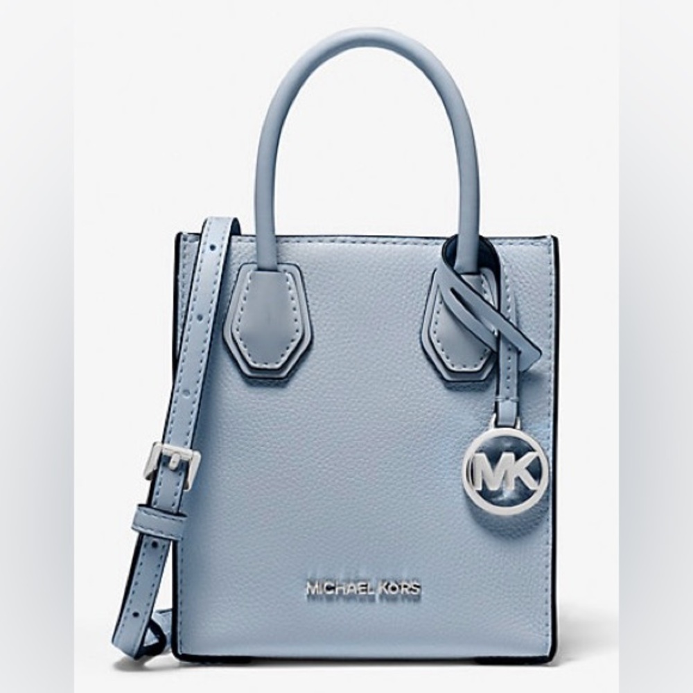 Michael Kors - Mercer XS Shopper XBody Bag Purse in Pale Blue - NWT Excellent